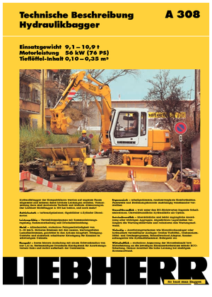 Колесни екскаватори Liebherr A 308