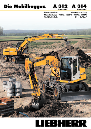 Колесни екскаватори Liebherr A 312 Litronic