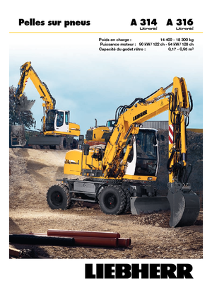 Колесни екскаватори Liebherr A 314 Litronic