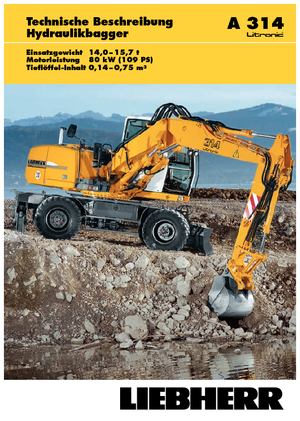 Колесни екскаватори Liebherr A 314 Litronic