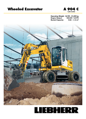 Колесни екскаватори Liebherr A 904 C Litronic