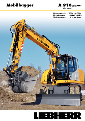 Колесни екскаватори Liebherr A 918 Compact Litronic