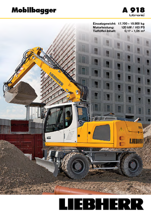 Колесни екскаватори Liebherr A 918 Litronic