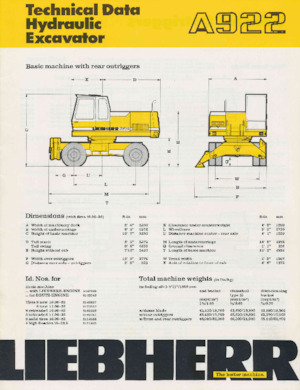 Колесни екскаватори Liebherr A 922