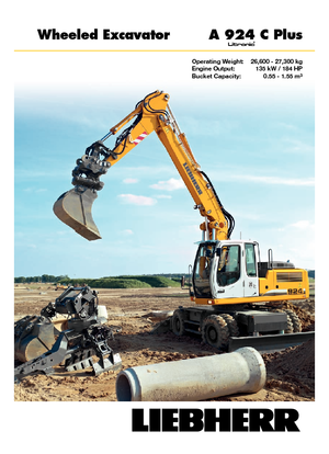 Колесни екскаватори Liebherr A 924 C Plus Litronic