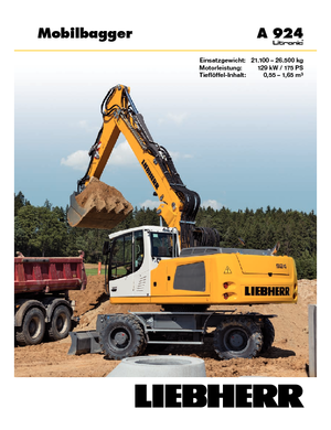 Колесни екскаватори Liebherr A 924 Litronic