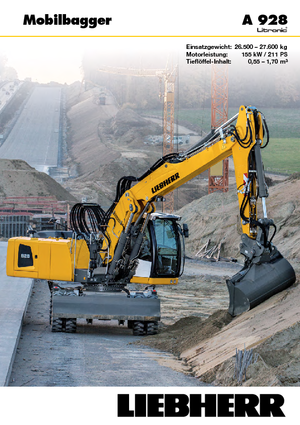 Колесни екскаватори Liebherr A 928 Litronic
