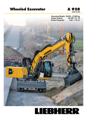 Колесни екскаватори Liebherr A 928 Litronic