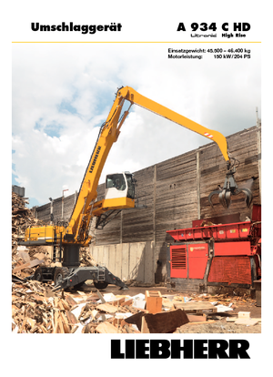 Колесни екскаватори Liebherr A 934 C HD Litronic High Rise