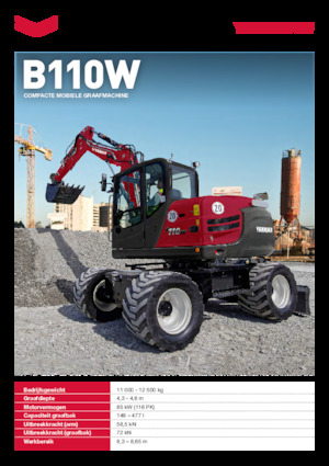 Колесни екскаватори Yanmar B110W 