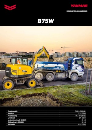 Колесни екскаватори Yanmar B75W