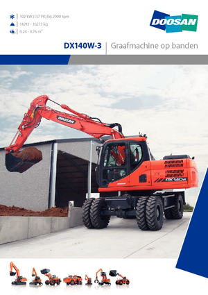 Колесни екскаватори Doosan DX140W-3