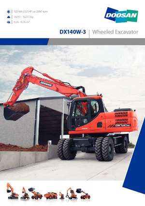 Колесни екскаватори Doosan DX140W-3