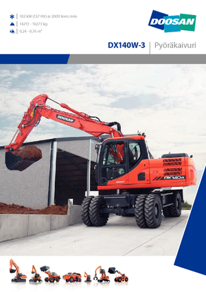 Колесни екскаватори Doosan DX140W-3