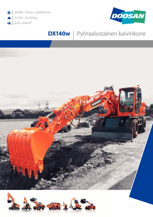 Колесни екскаватори Doosan DX 140 W