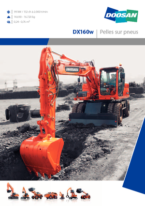 Колесни екскаватори Doosan DX 160 W