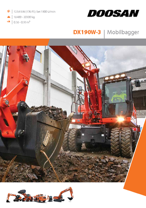 Колесни екскаватори Doosan DX190W-3