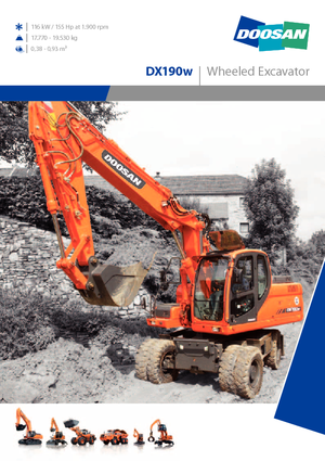 Колесни екскаватори Doosan DX 190 W