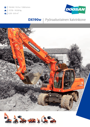 Колесни екскаватори Doosan DX 190 W