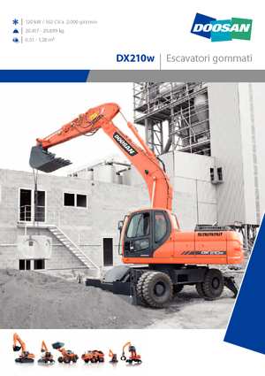 Колесни екскаватори Doosan DX210W