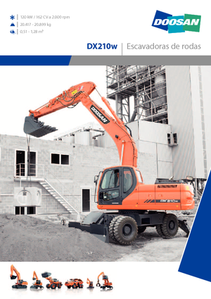 Колесни екскаватори Doosan DX210W
