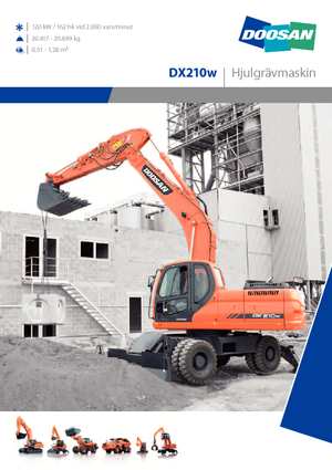 Колесни екскаватори Doosan DX210W