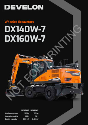 Колесни екскаватори Develon DX160W-7 