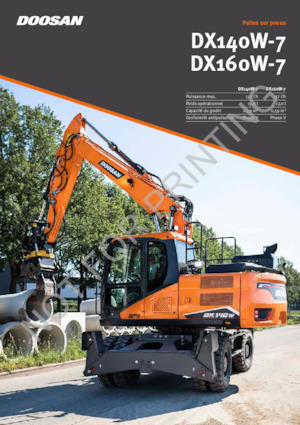 Колесни екскаватори Doosan DX140W-7