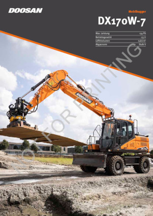 Колесни екскаватори Doosan DX170W-7