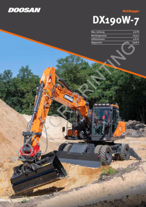 Колесни екскаватори Doosan DX190W-7