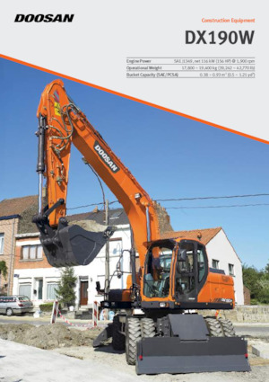 Колесни екскаватори Doosan DX190W