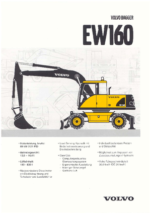 Колесни екскаватори Volvo EW160