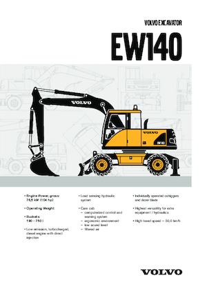 Колесни екскаватори Volvo EW140