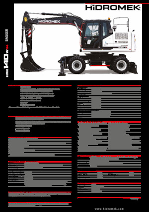 Колесни екскаватори Hidromek HMK 140 W