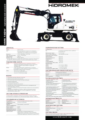 Колесни екскаватори Hidromek HMK 140 W