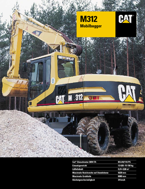 Колесни екскаватори Caterpillar M 312 Mono