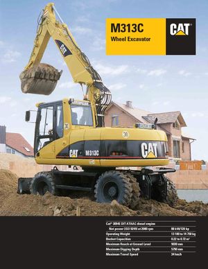 Колесни екскаватори Caterpillar M 313 C Mono