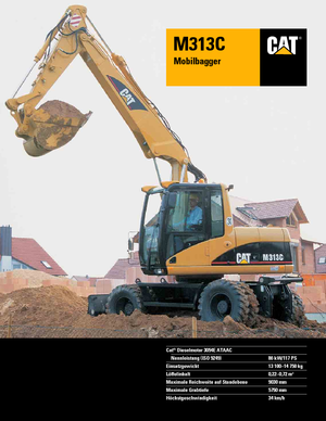 Колесни екскаватори Caterpillar M 313 C Mono
