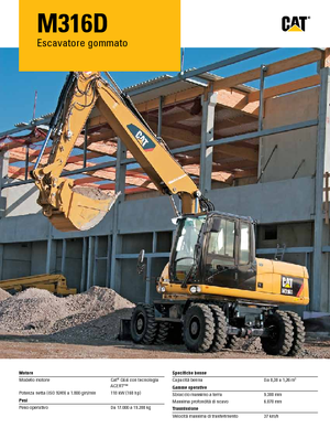 Колесни екскаватори Caterpillar M316D Mono