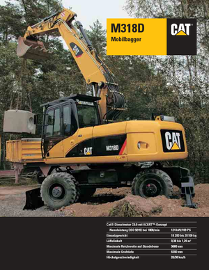Колесни екскаватори Caterpillar M318D Mono