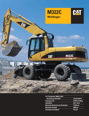 Колесни екскаватори Caterpillar M 322 C MH