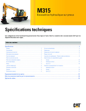 Колесни екскаватори Caterpillar M315