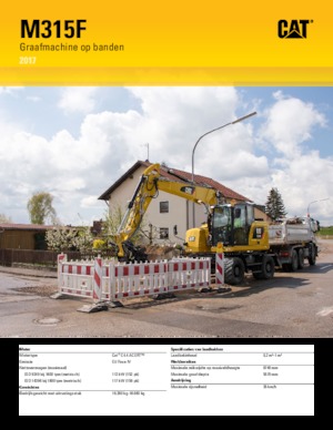 Колесни екскаватори Caterpillar M315F