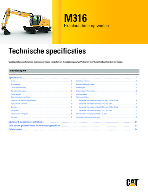 Колесни екскаватори Caterpillar M316