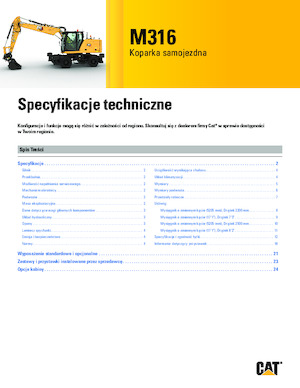 Колесни екскаватори Caterpillar M316