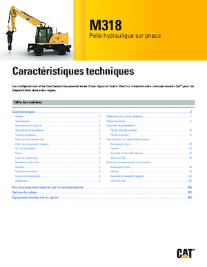 Колесни екскаватори Caterpillar M318