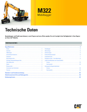 Колесни екскаватори Caterpillar M322
