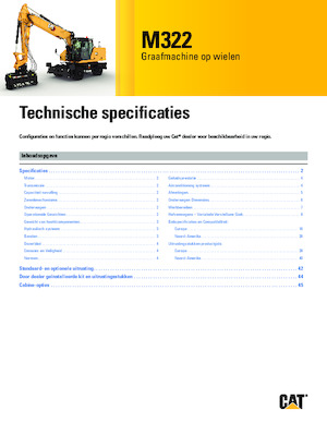 Колесни екскаватори Caterpillar M322
