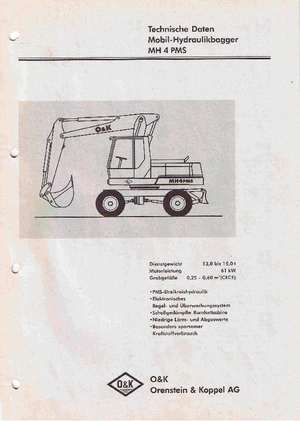 Колесни екскаватори O&K MH 4 PMS