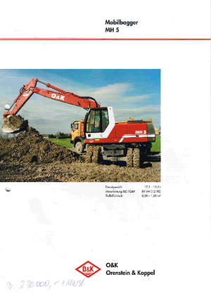 Колесни екскаватори O&K MH 5